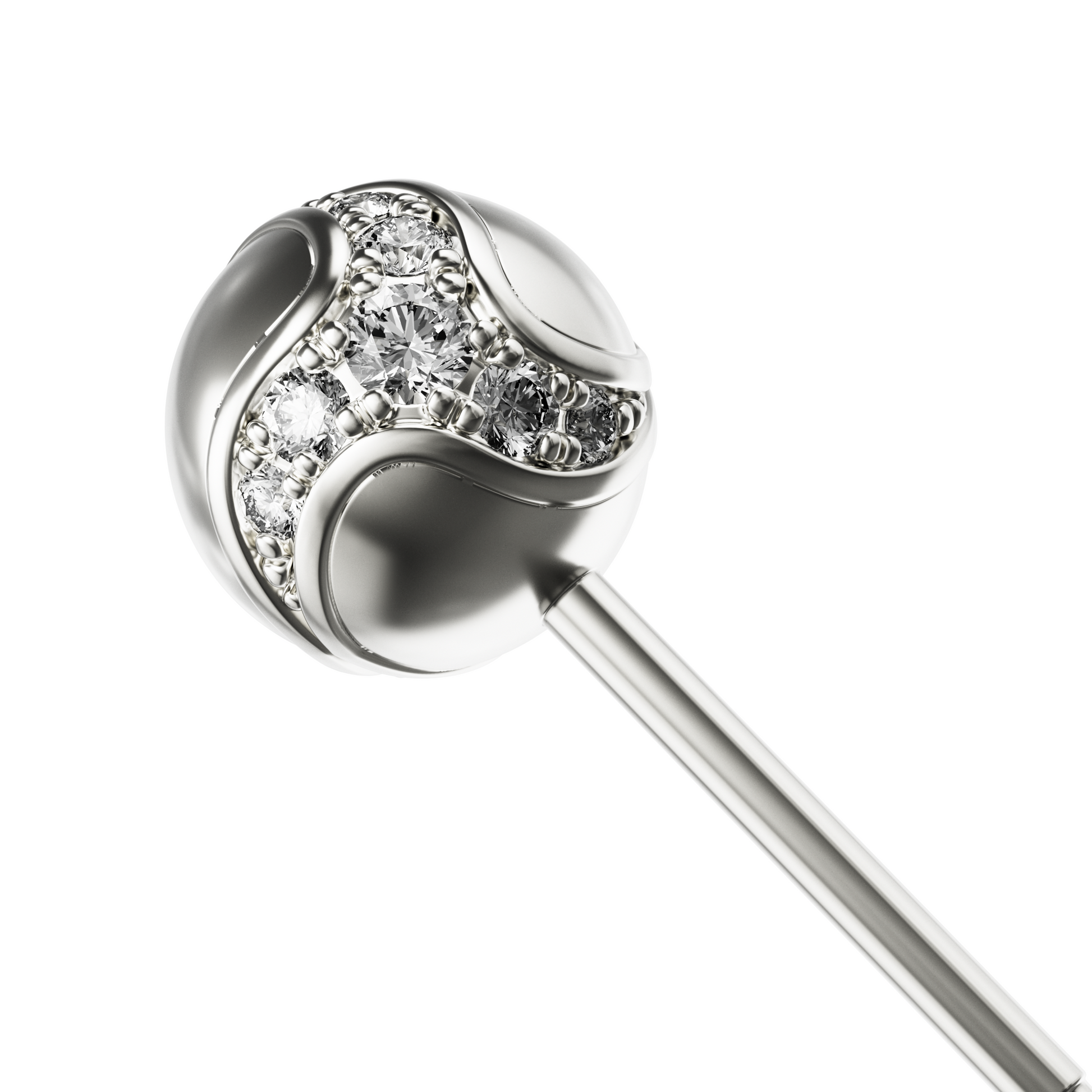 Dragon Ball Ear Stud Silver
