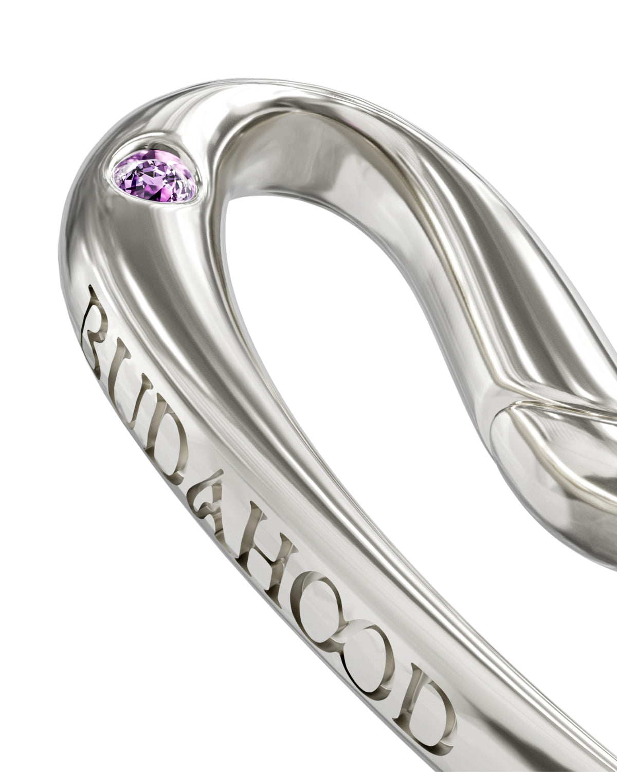 Heart Temple Clasp — Silver — Large