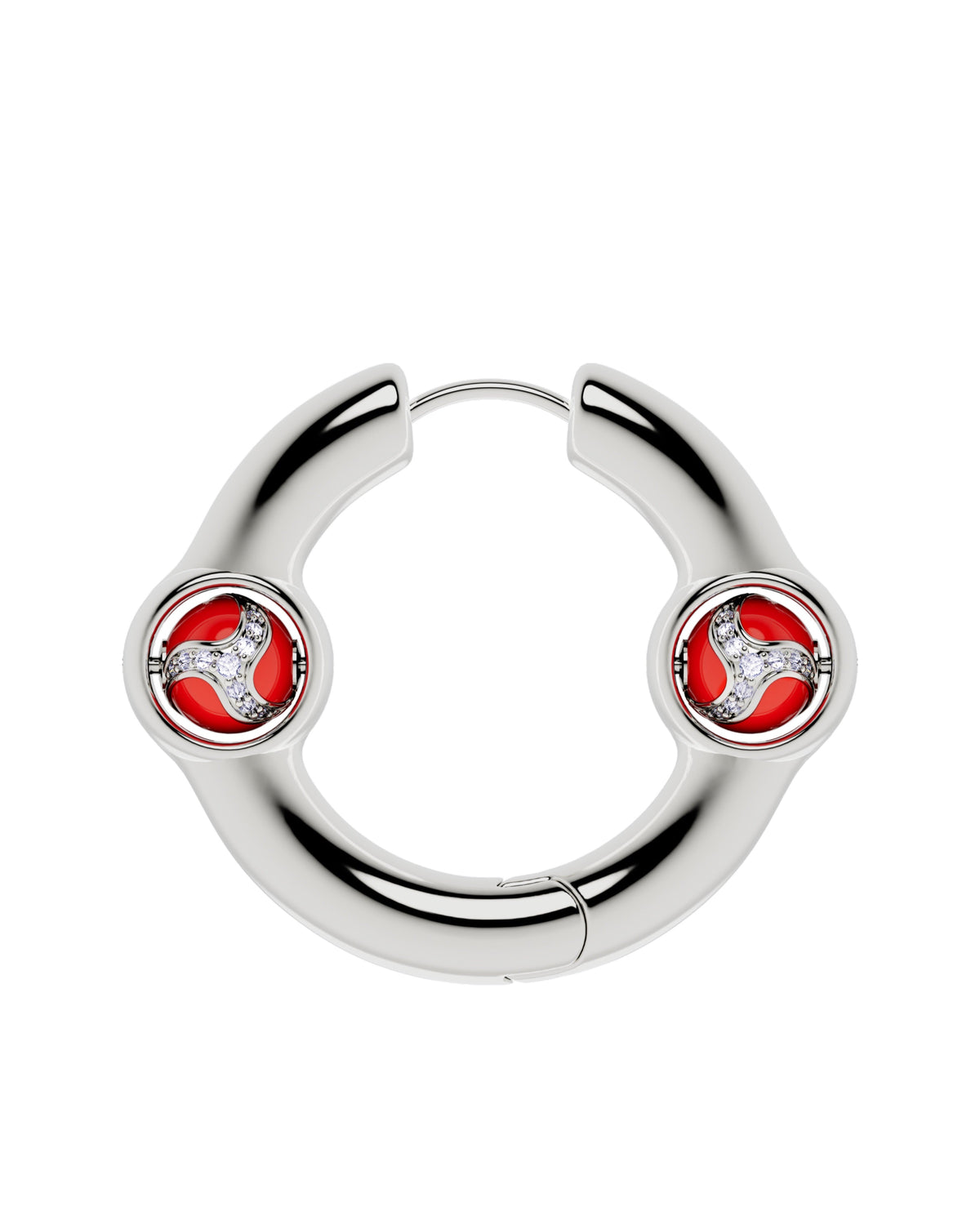 Portal Of Joy Earrings — Red — Large