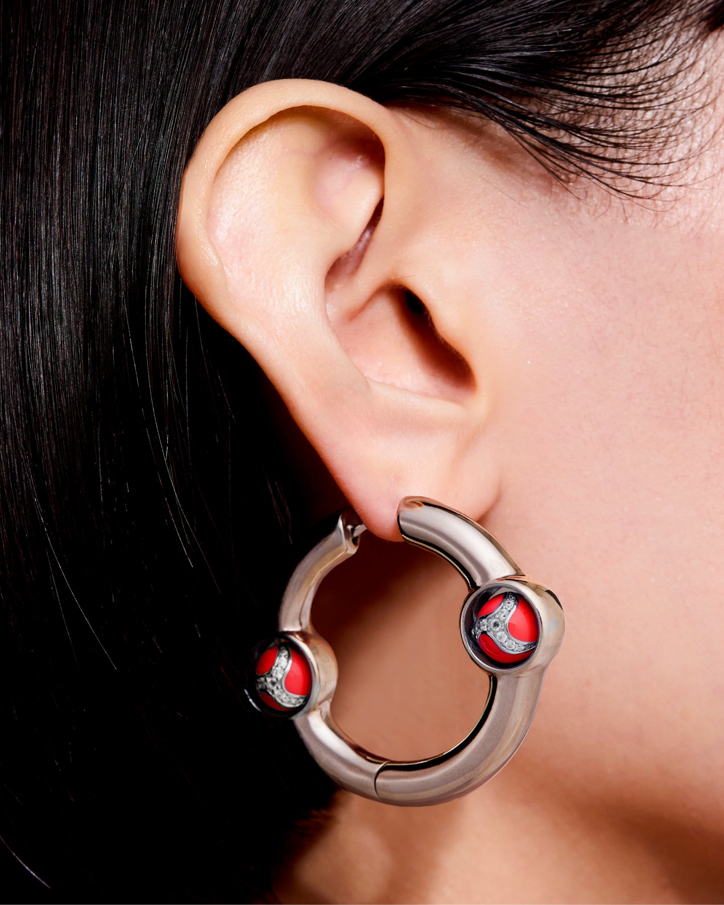 Portal Of Joy Earrings Red Large