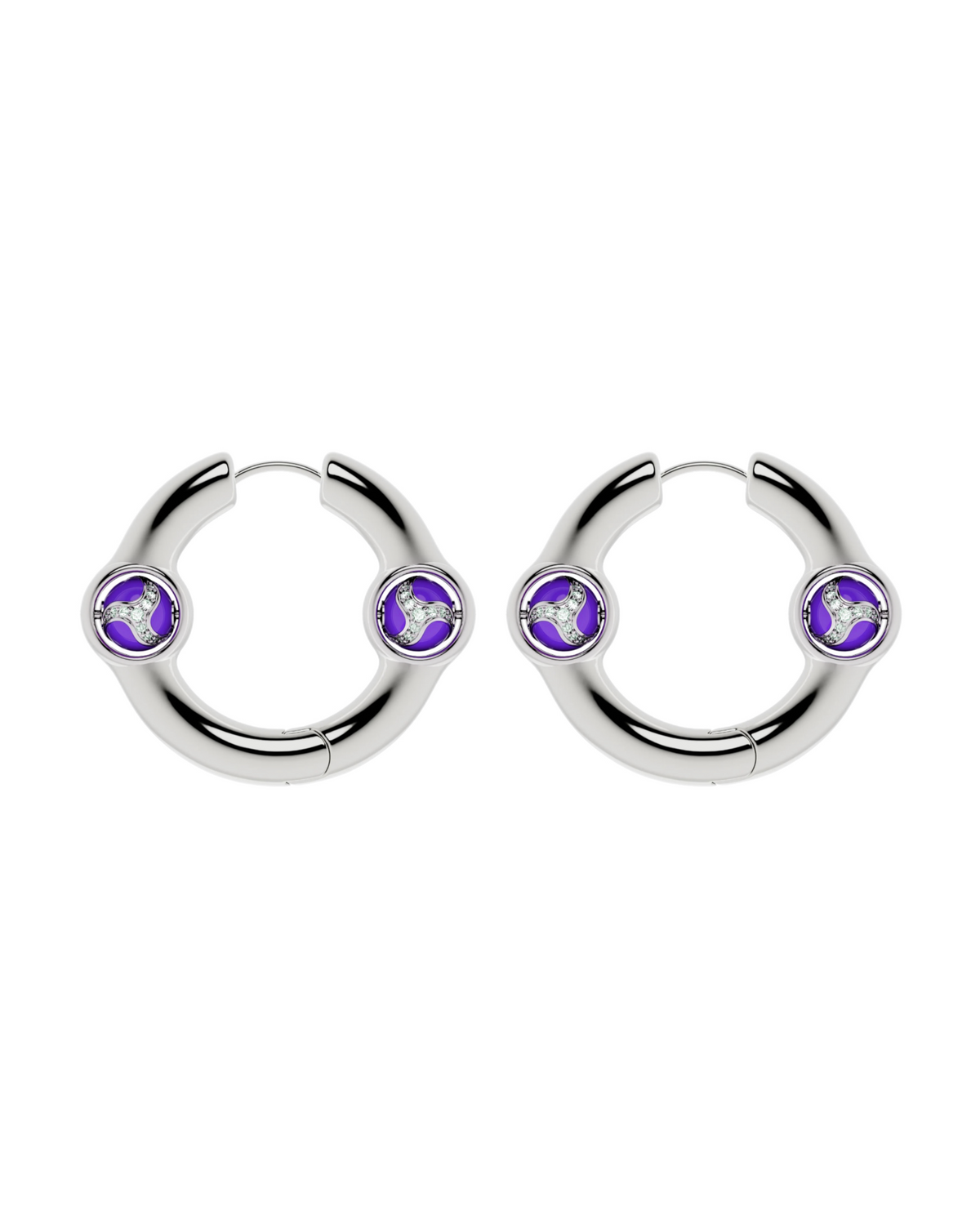 Portal Of Joy Earrings — Purple — Large
