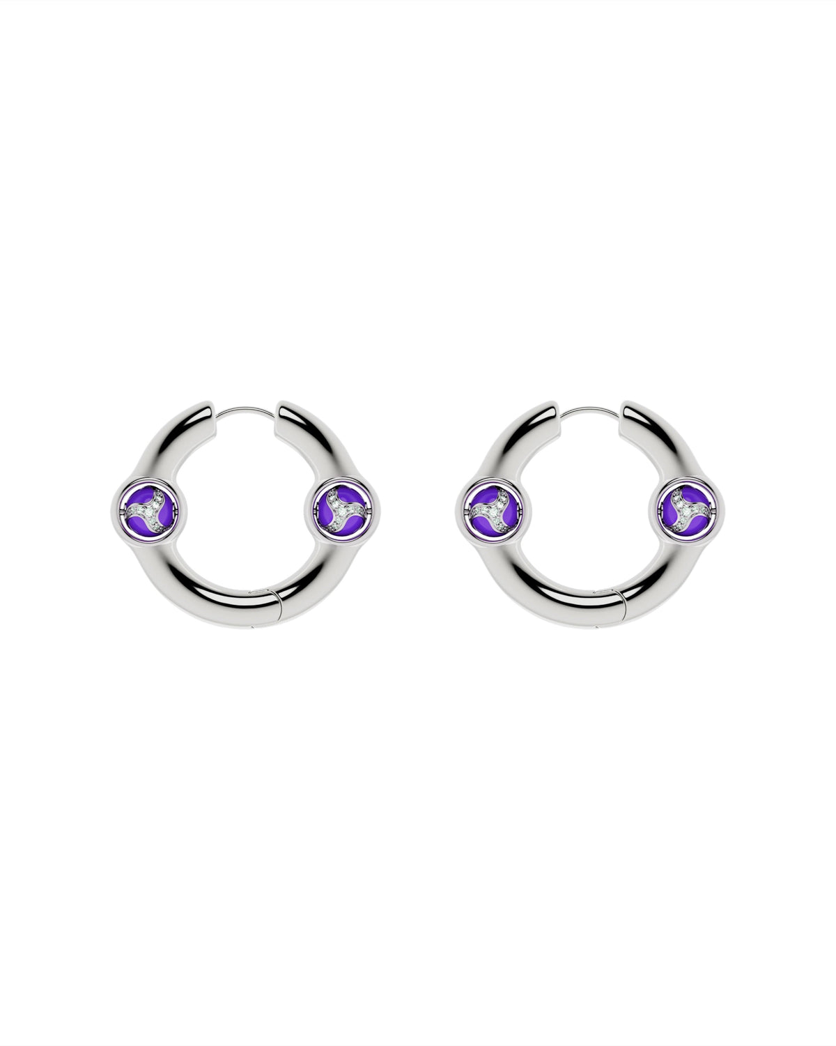 Portal Of Joy Earrings — Purple — Small
