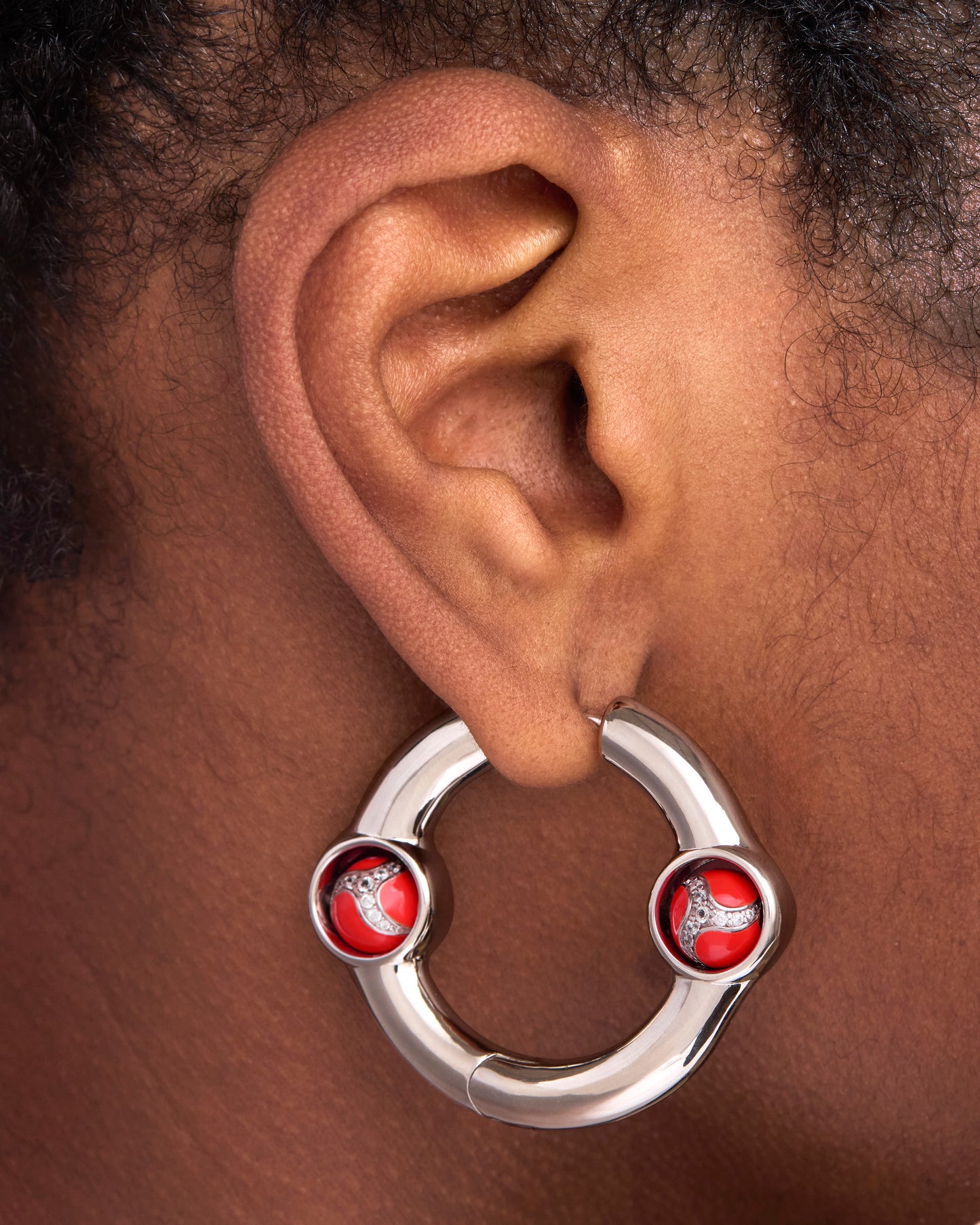 Portal Of Joy Earrings Red Large