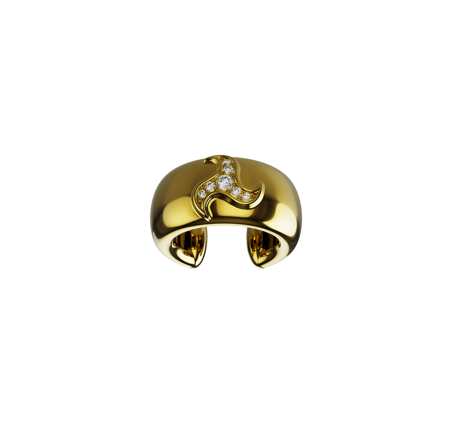Wheel Of Joy Ear Cuff Gold
