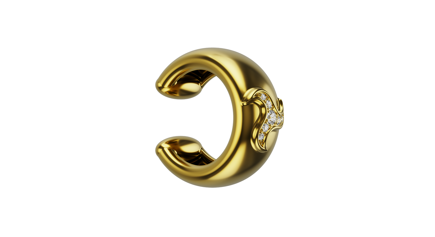 Wheel Of Joy Ear Cuff Gold
