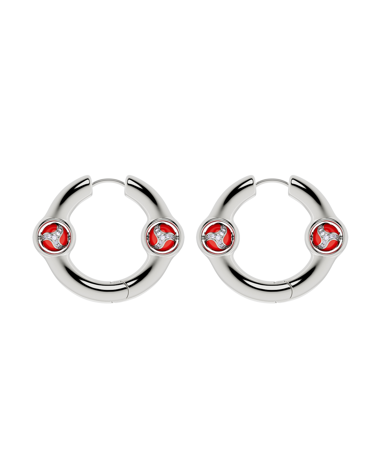Portal Of Joy Earrings Red Large