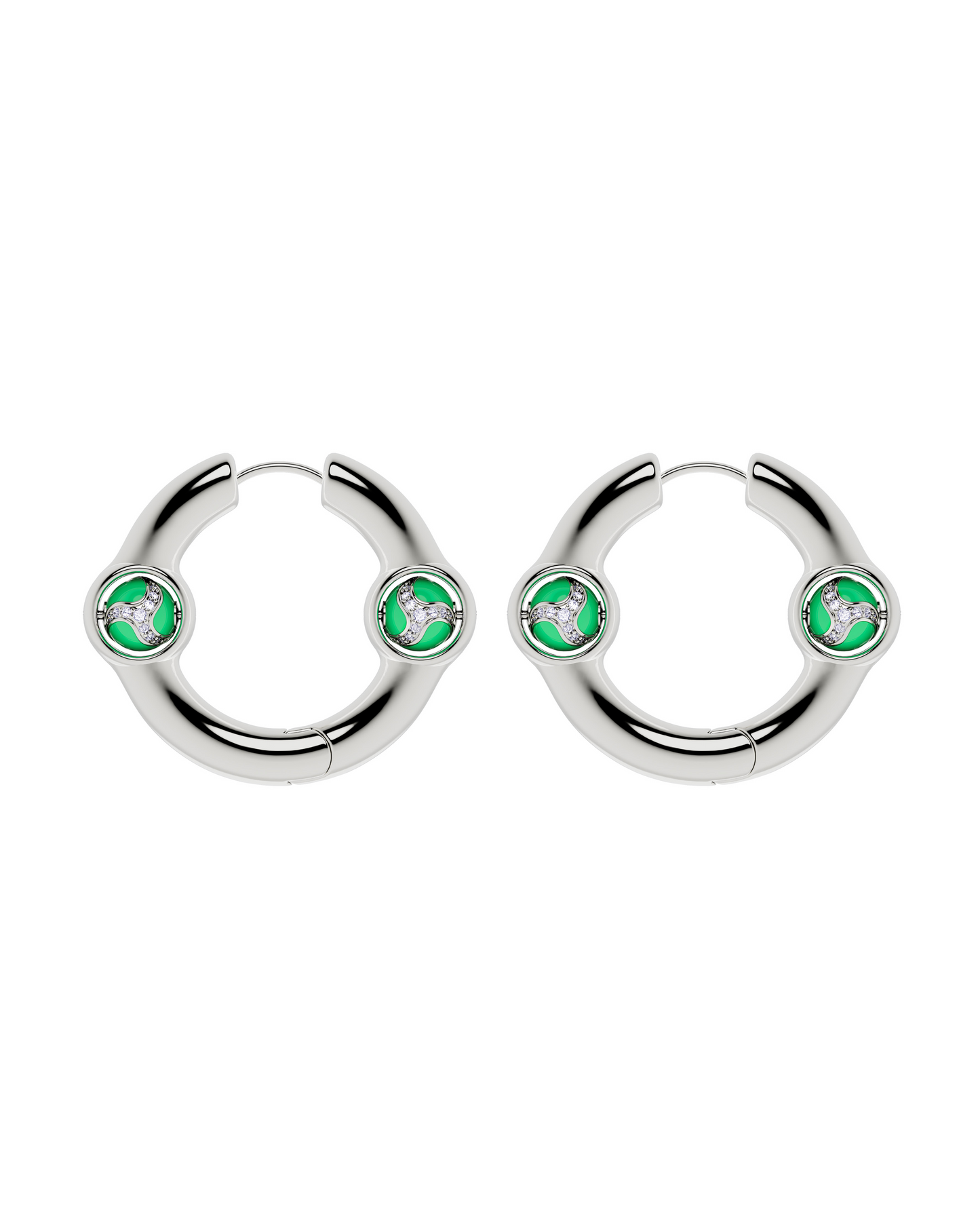 Portal Of Joy Earrings Green Large
