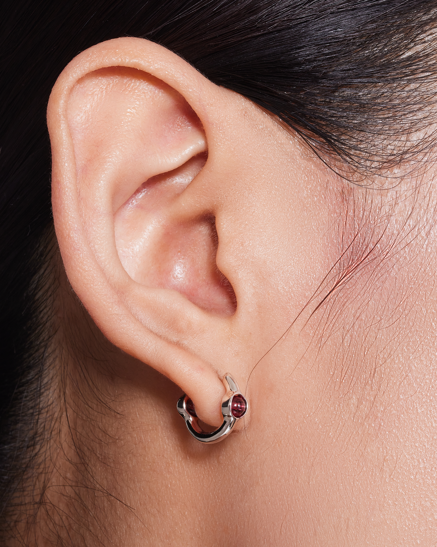 Mini Portal Of Joy Earrings Garnet