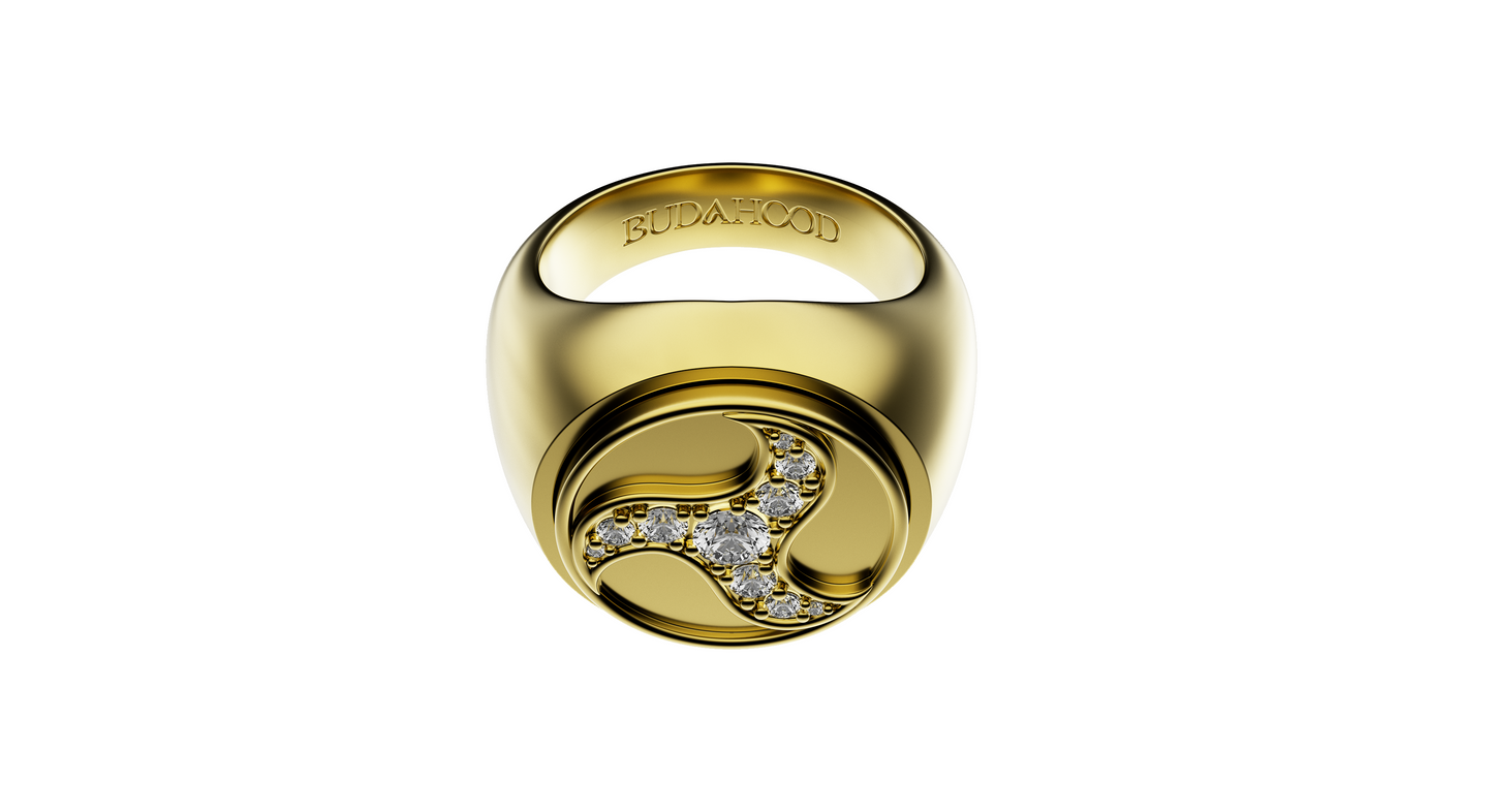 Wheel Of Joy Spinning Ring Gold