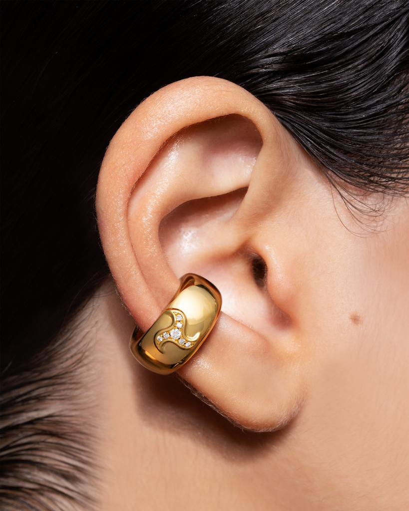 Wheel Of Joy Ear Cuff Gold