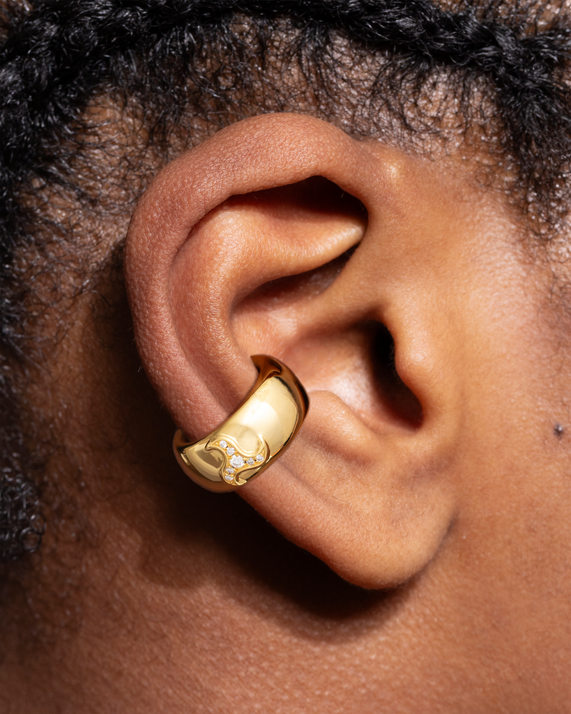 Wheel Of Joy Ear Cuff Gold