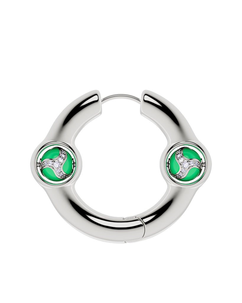 Portail de la joie Boucles d'oreilles Large-Vert