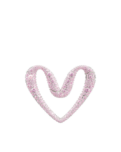 Drip Heart Temple Clasp - Pink Small