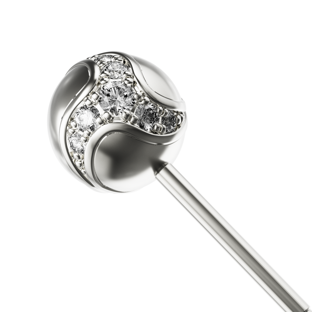 Dragon Ball Ear Stud Silver
