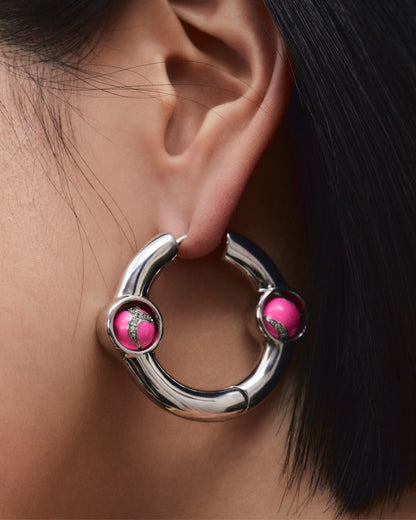 Portal of joy Earrings Large-Pink