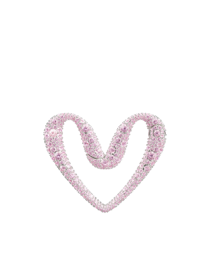 Drip Heart Temple Clasp — Pink — Small