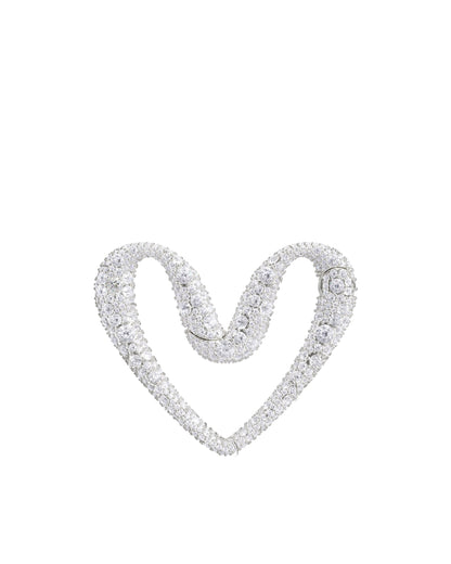 Drip Heart Temple Clasp_White_Small_front _1