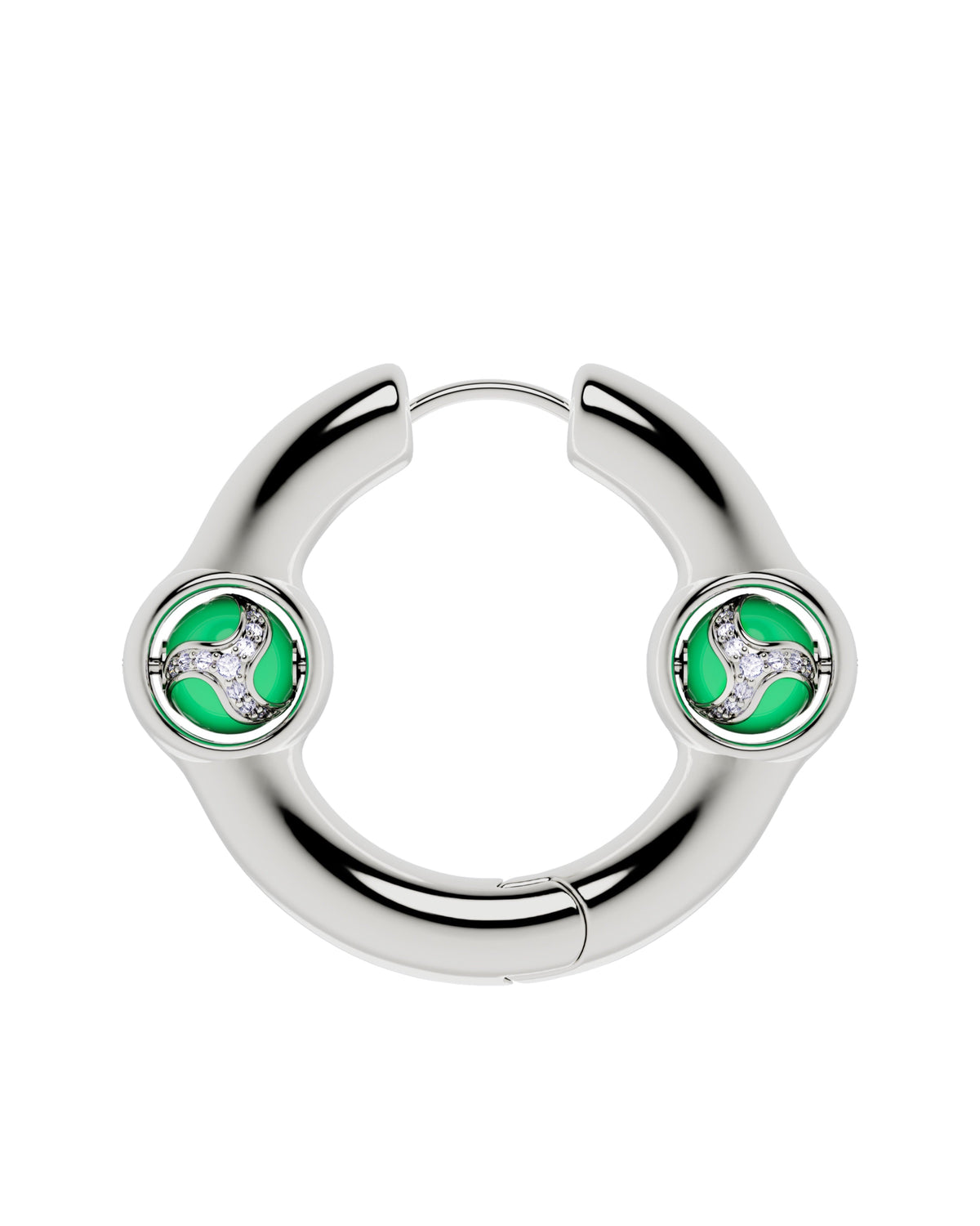 Portal Of Joy Earrings — Green — Large