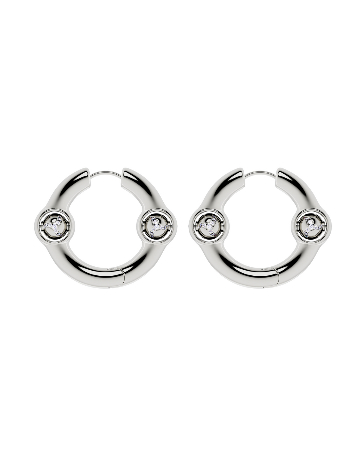 Portal Of Joy Earrings — Silver — Large