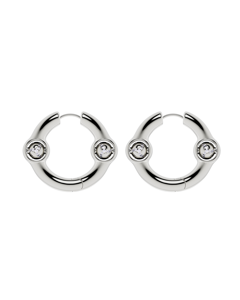 Portal Of Joy Earrings — Silver — Large