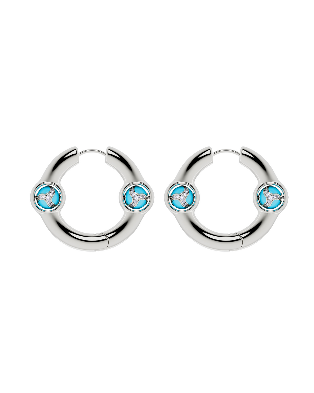 Portal Of Joy Earrings — Blue — Large