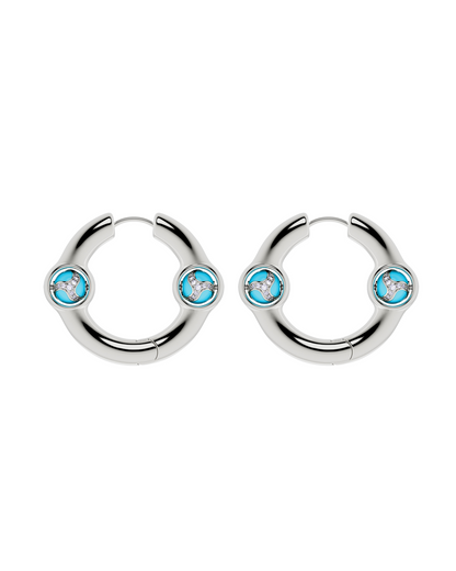 Portal Of Joy Earrings — Blue — Large