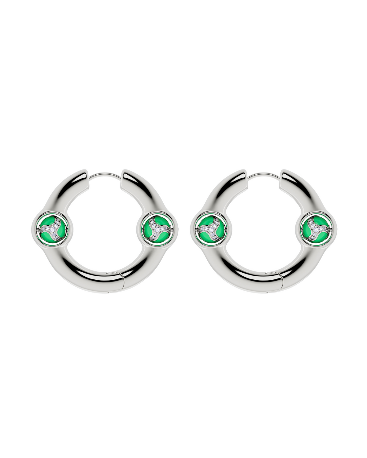 Portal Of Joy Earrings — Green — Large
