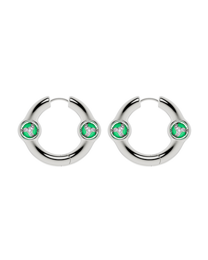 Portal Of Joy Earrings — Green — Large