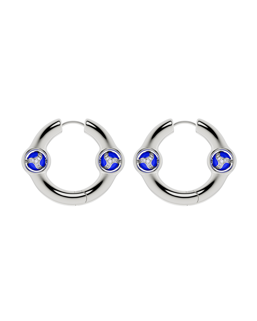 Portal Of Joy Earrings — Indigo — Large