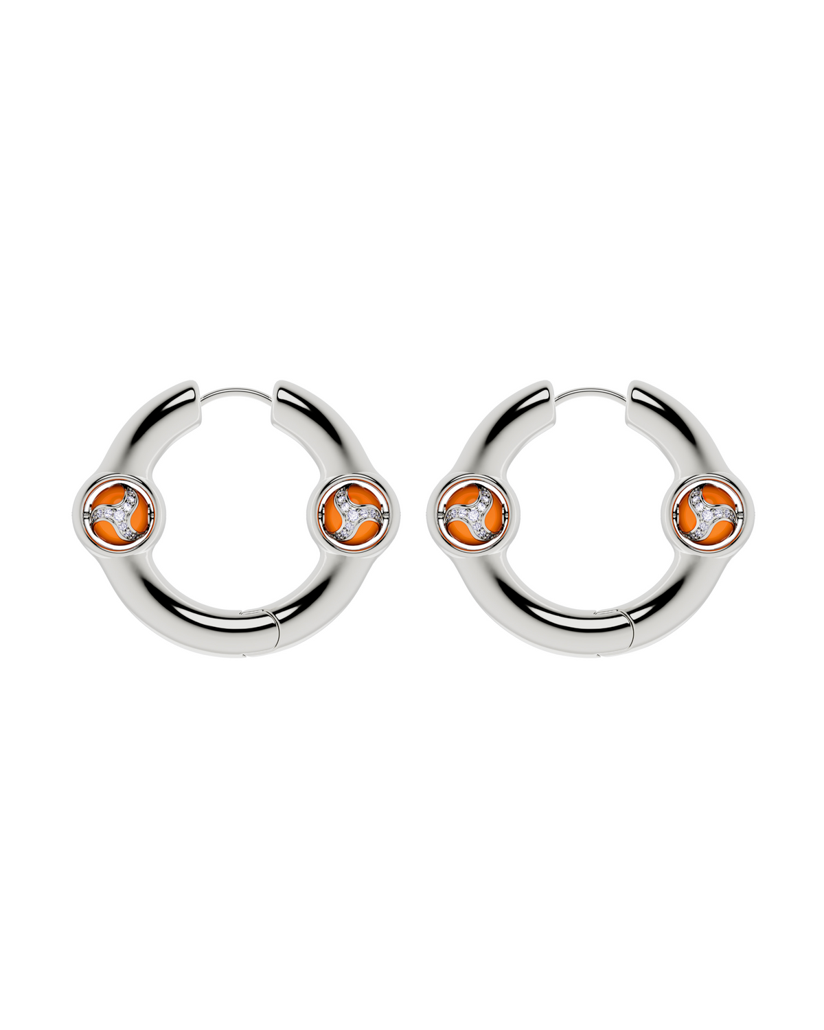 Portal Of Joy Earrings — Orange — Large