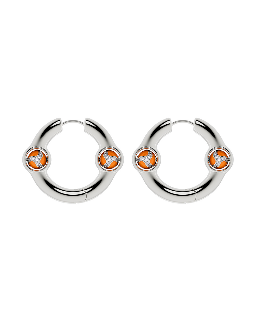 Portal Of Joy Earrings — Orange — Large