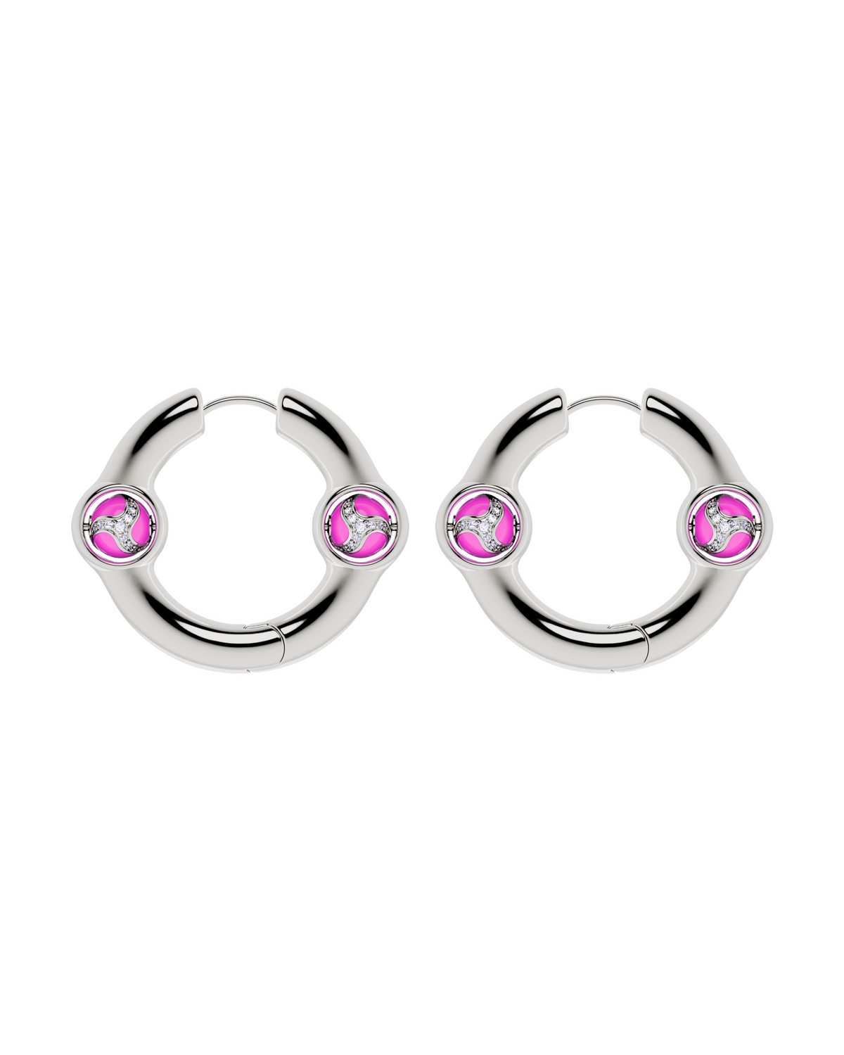 Portal Of Joy Earrings — Pink — Large