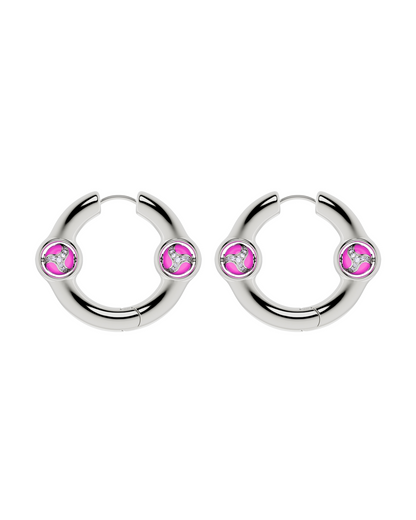 Portal Of Joy Earrings — Pink — Large