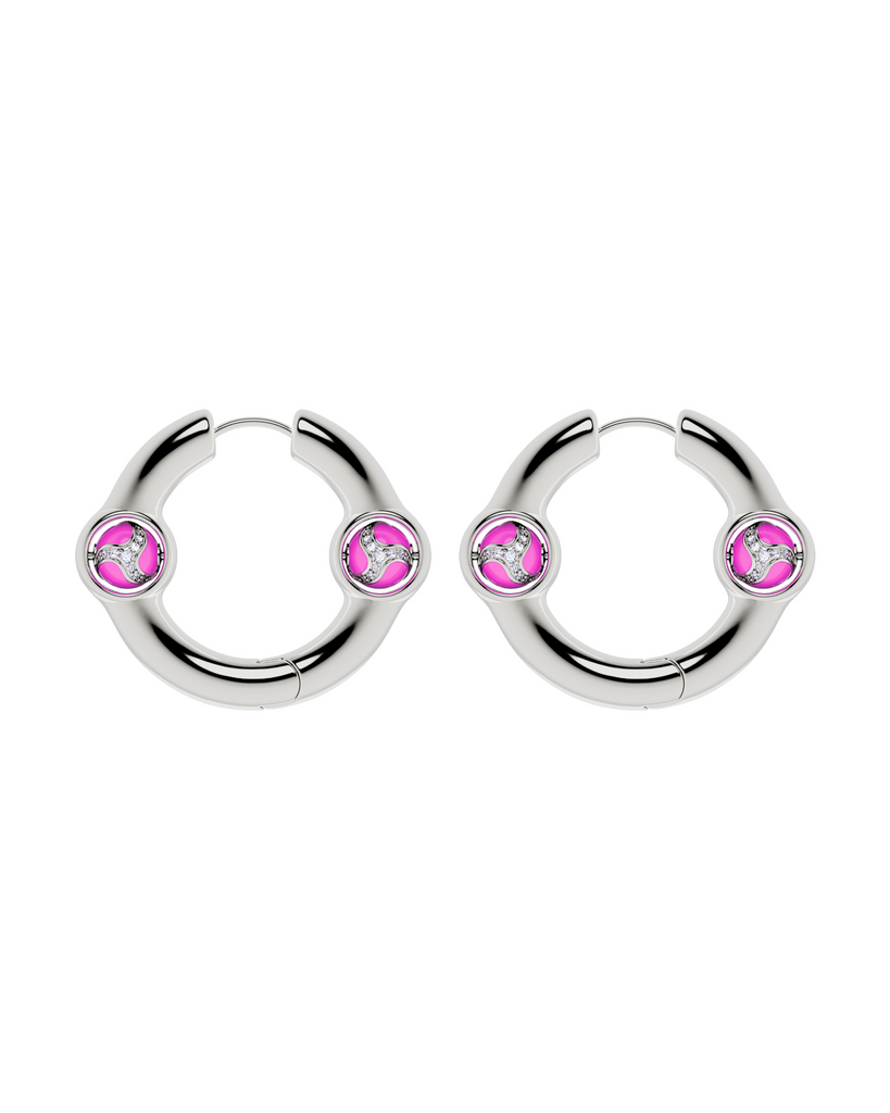 Portal Of Joy Earrings — Pink — Large