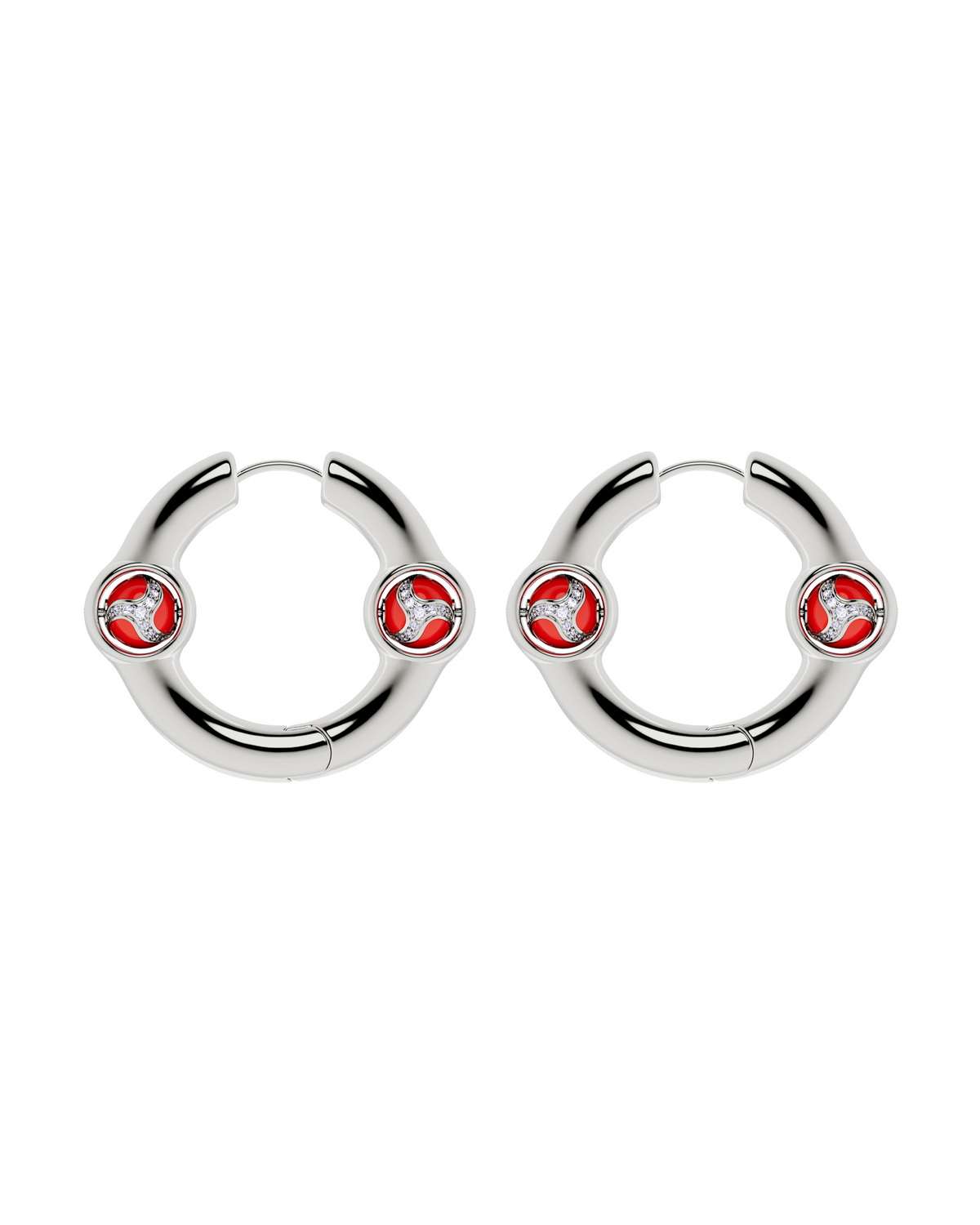 Portal Of Joy Earrings — Red — Large