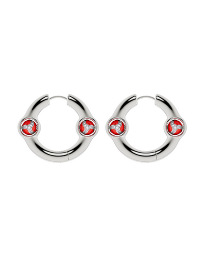 Portal Of Joy Earrings — Red — Large