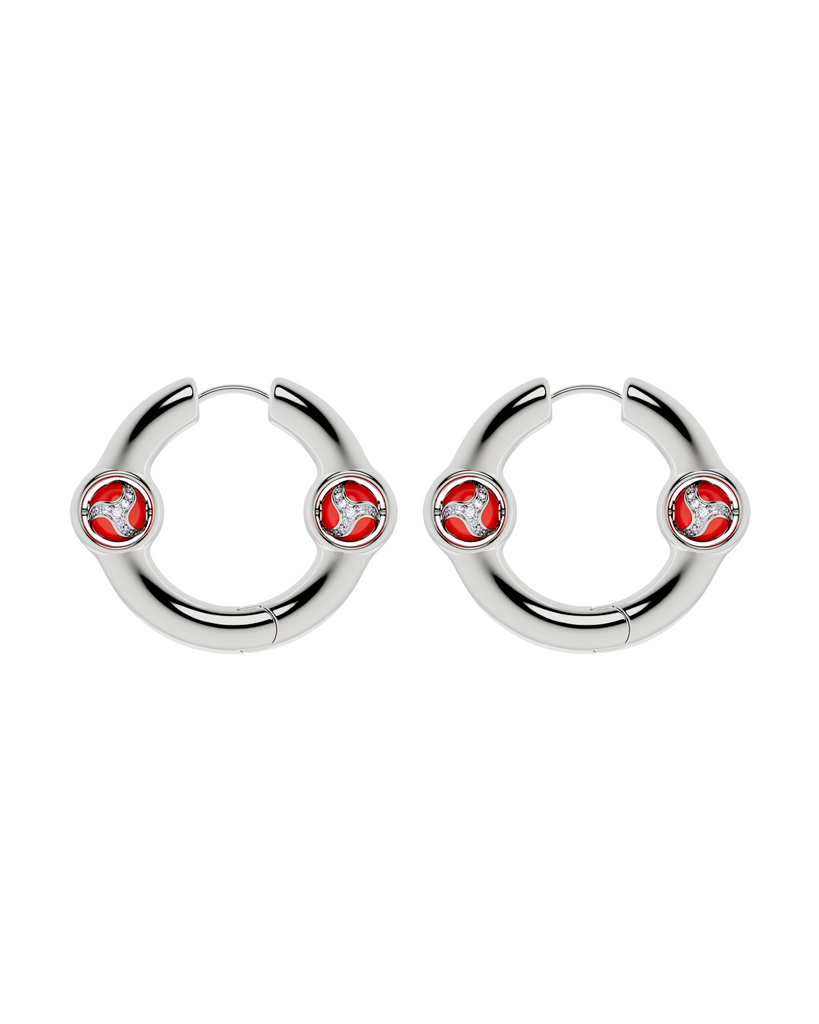 Portal Of Joy Earrings — Red — Large