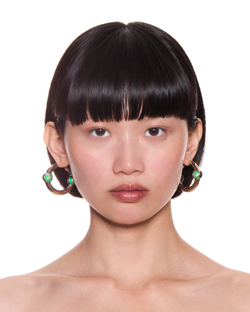Portal Of Joy Earrings — Green — Large