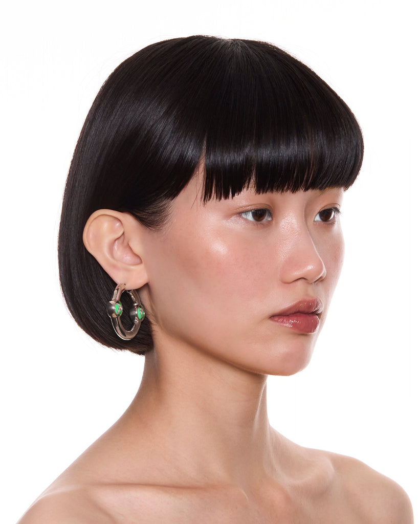 Portal Of Joy Earrings — Green — Large
