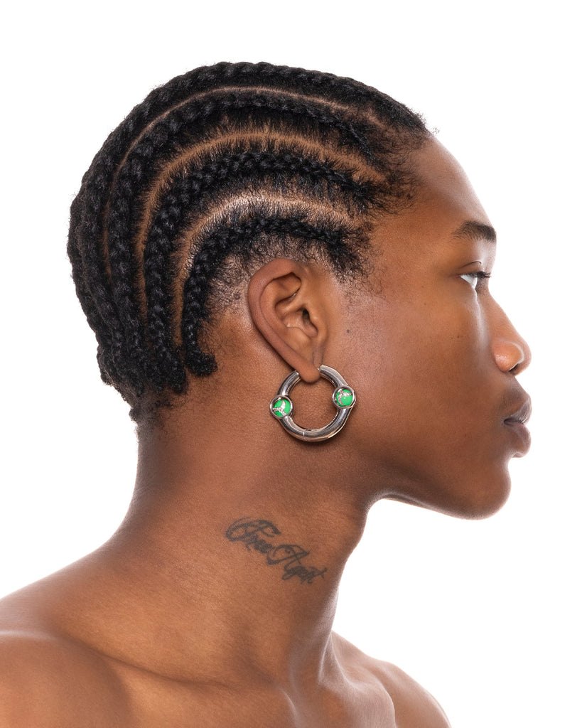 Portal Of Joy Earrings — Green — Large