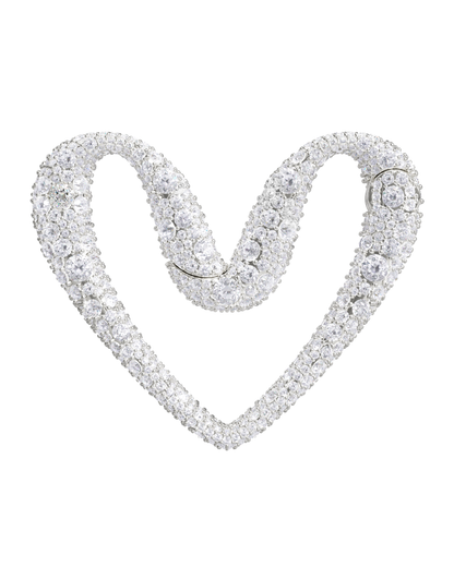 Drip Heart Temple Clasp Large