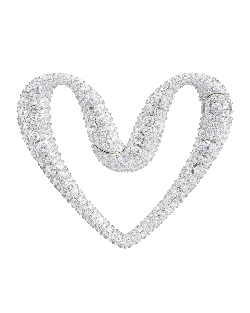 Drip Heart Temple Clasp Large