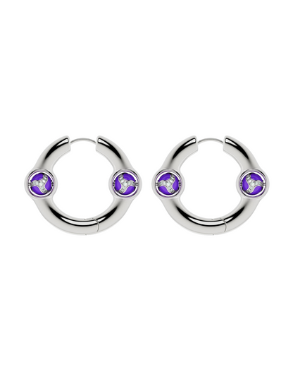 Portal Of Joy Earrings — Purple — Large