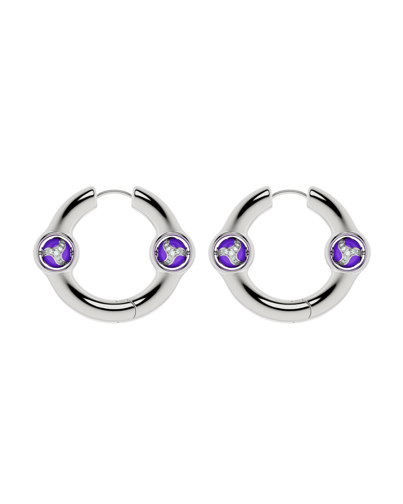 Portal Of Joy Earrings — Purple — Large