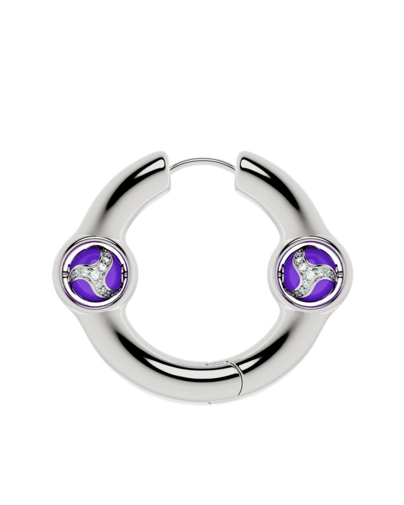 Portal Of Joy Earrings — Purple — Large
