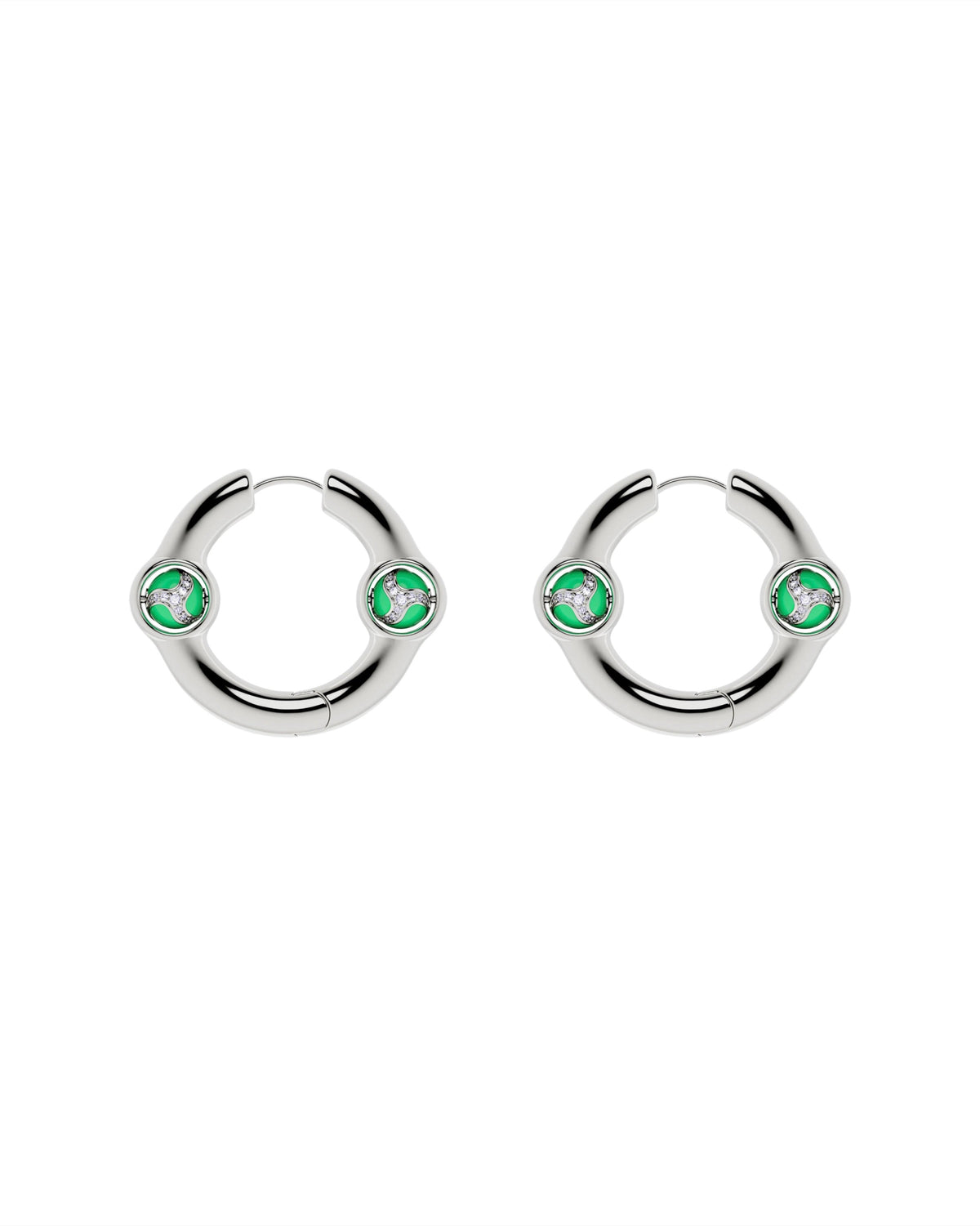 Portal Of Joy Earrings — Green — Small