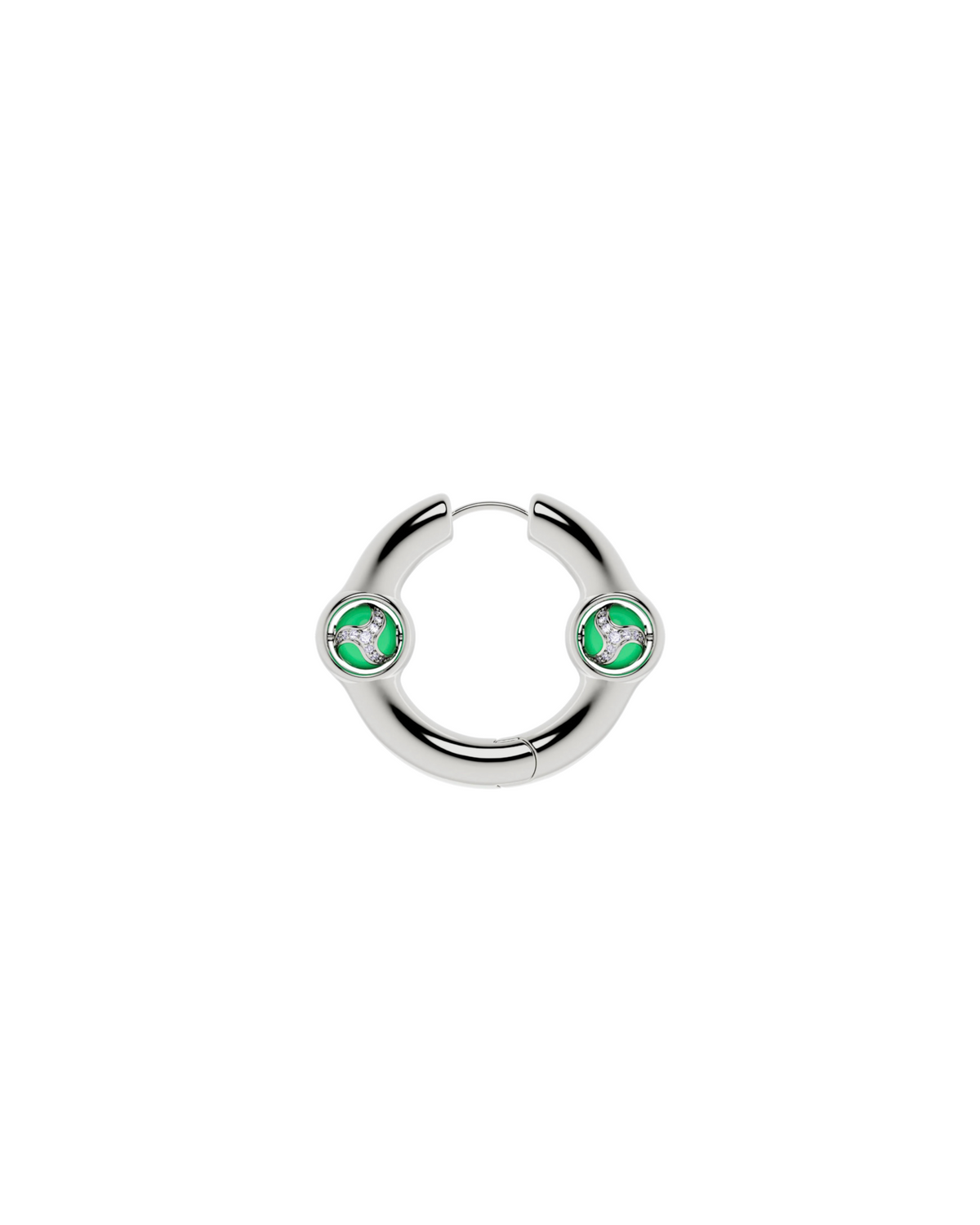 Portal Of Joy Earrings — Green — Small