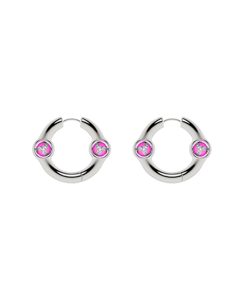 Portal Of Joy Earrings — Pink — Small