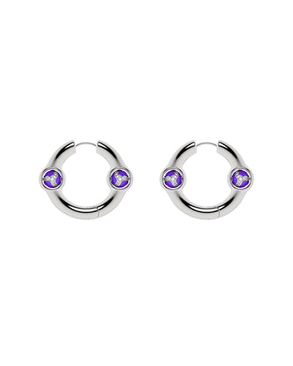 Portal Of Joy Earrings — Purple — Small