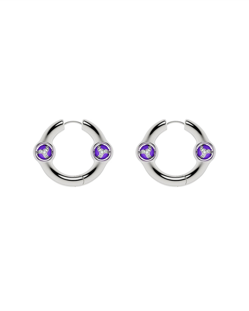 Portal Of Joy Earrings — Purple — Small